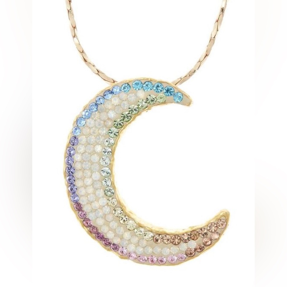 Soru Notte Pendant Necklace in Rainbow Crystal